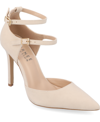 Journee Collection Women's Lilyann Double Strap Buckle Stilettos In Tan/beige