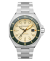 SPINNAKER MEN'S DUMAS AUTOMATIC SAHARA WITH SILVER-TONE SOLID STAINLESS STEEL BRACELET WATCH 44MM