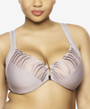 Paramour Angie Front-close Minimizer Bra In Gray
