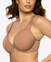 Paramour Plus Size Amaranth Cushioned Comfort Unlined Minimizer Underwire Bra In Brown