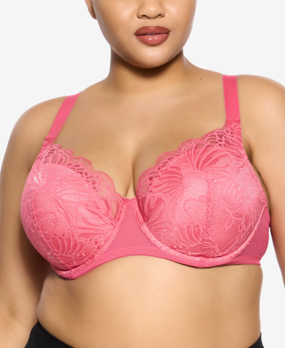 Paramour Women's Tempting Lace Underwire Bra In Coral