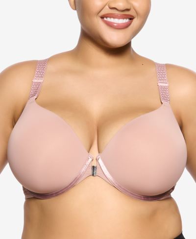 Paramour Women's Body Soft Smoothing Front Close T-shirt Bra In Rose Tan