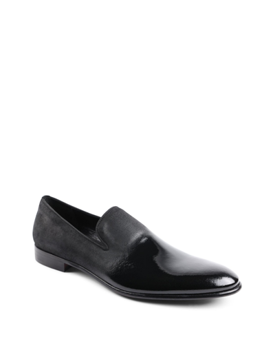 Bruno Magli Men's Monet Leather Smoking Slippers In Black