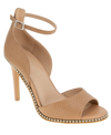 Bcbgeneration Jessika Snake Embossed Ankle Strap Sandal In Tan/beige
