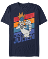 Fifth Sun Madagascar Men's King Julien Short Sleeve T-shirt In Blue