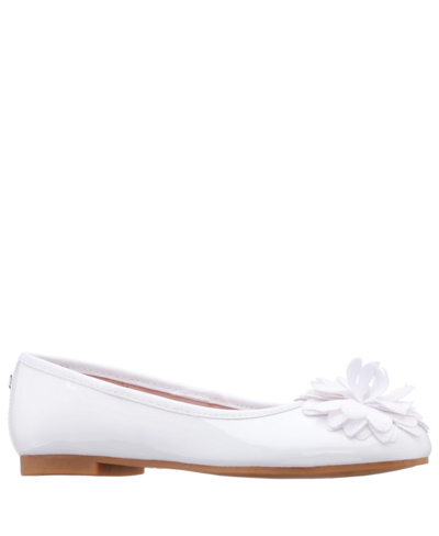 Nina Little Girls Ballet Flats In White Patent
