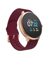 ITOUCH SPORT 3 WOMEN'S TOUCHSCREEN SMARTWATCH: ROSE GOLD CASE WITH MERLOT STRAP 45MM