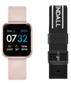 KENDALL + KYLIE WOMEN'S KENDALL + KYLIE BLUSH AND BLACK LOGO STRAPS SMART WATCH SET 36MM