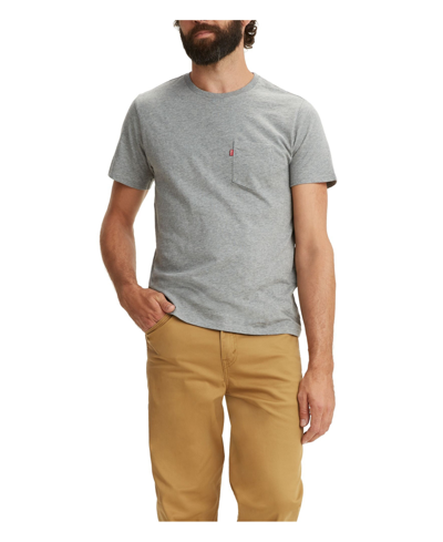 Levi's Men's Classic Pocket Short Sleeve Crewneck T-shirt In Chisel Grey Heather