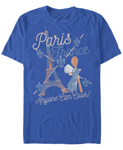 Fifth Sun Men's Paris Location Short Sleeve Crew T-shirt In Royal