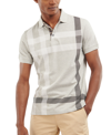 Barbour Blaine Plaid Print Polo Shirt In Gray