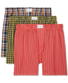 Tommy Hilfiger Men's 3-pack Classic Printed Cotton Poplin Boxers In Multi