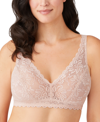 Wacoal Women's Soft Sense Lace Mesh Bralette 810334 In Pink
