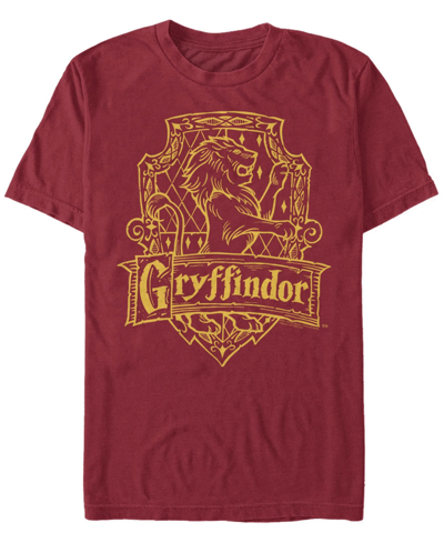 Fifth Sun Men's Gryffindor Crest Short Sleeve Crew T-shirt In Cardinal