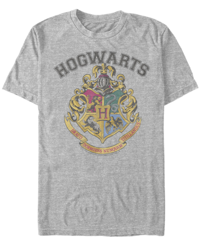 Fifth Sun Men's Harry Potter Vintage-like Logo Short Sleeve Crew T-shirt In Athletic Heather
