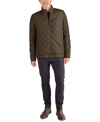 COLE HAAN MEN'S DIAMOND QUILT JACKET WITH FAUX SHERPA LINING