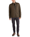 Cole Haan Cole Hann Men's Diamond Quilt Jacket With Faux Sherpa Lining In Green