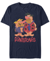 Fifth Sun Men's The Flintstones Textured Barney Fred Short Sleeve T-shirt In Blue