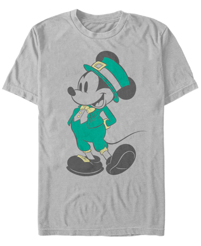 Fifth Sun Men's Mickey Classic Leprechaun Mickey Short Sleeve T-shirt In Silver