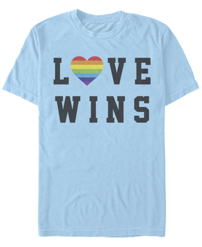 Fifth Sun Men's Love Wins Short Sleeve Crew T-shirt In Light Blue