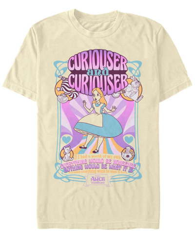 Fifth Sun Men's Alice In Wonderland Psychedelic Nouveou Short Sleeve T-shirt In Natural
