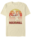 Fifth Sun Men's Lilo Stitch Rock And Roll Stitch Short Sleeve T-shirt In Ivory/cream