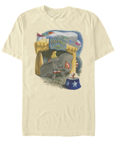 Fifth Sun Men's Dumbo Illustrated Elephant Short Sleeve T-shirt In Natural