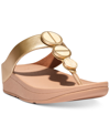 Fitflop Women's Halo Metallic Trim Toe Post Sandals Women's Shoes In Ivory/cream