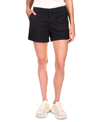 SANCTUARY WOMEN'S SOLID SWITCHBACK CUFFED COTTON SHORTS