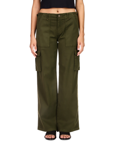 Sanctuary Women's Solid Reissue Straight-leg Cargo Pants In Mossy Green