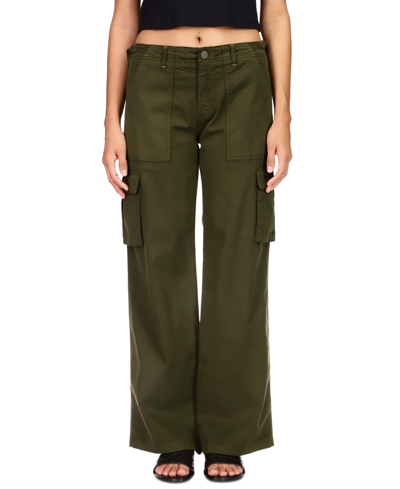 Sanctuary Women's Solid Reissue Straight-leg Cargo Pants In Green