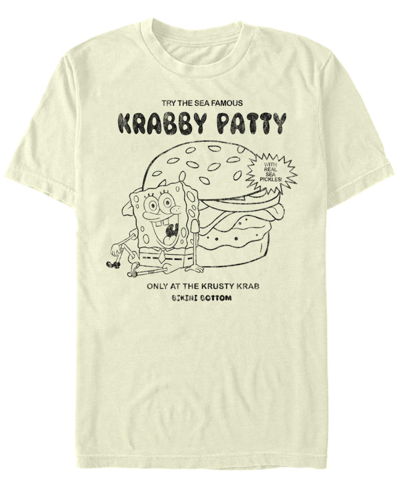 Fifth Sun Men's Krabby Patty Advertisement Short Sleeve Crew T-shirt In Natural