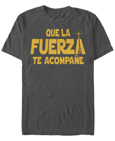 Fifth Sun Men's Fuerza To Acompane Short Sleeve Crew T-shirt In Charcoal