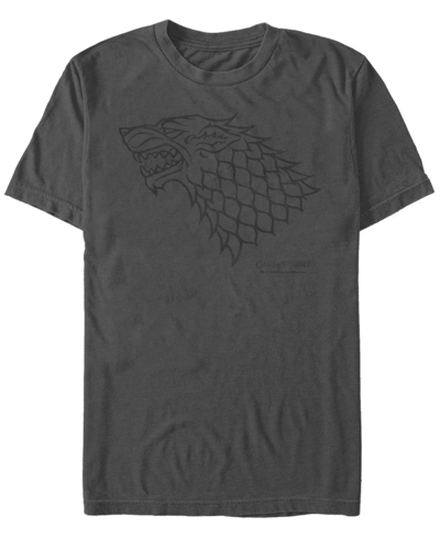 Fifth Sun Men's Game Of Thrones Starks House Short Sleeve T-shirt In Charcoal
