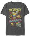 Fifth Sun Men's Metal Fest Bumblebee Short Sleeve Crew T-shirt In Gray