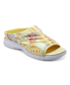 Easy Spirit Women's Traciee Square Toe Casual Flat Sandals Women's Shoes In Yellow