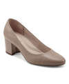 Easy Spirit Women's Cosma Slip-on Block Heel Dress Pumps Women's Shoes In Tan/beige