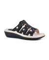 Cliffs By White Mountain Caring Womens Slip On Casual Slide Sandals In Black
