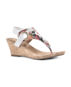 WHITE MOUNTAIN AIDA THONG WEDGE SANDALS WOMEN'S SHOES