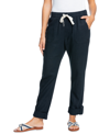 Roxy On The Seashore Tie Waist Linen Blend Pants In Silver