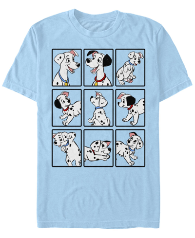 Fifth Sun Men's 101 Dalmations Dalmatian Box Up Short Sleeve T-shirt In Light Blue