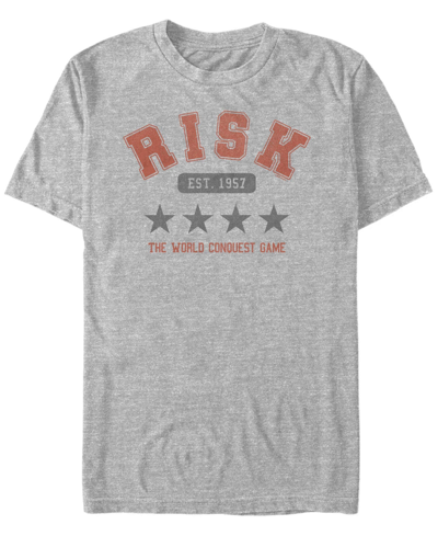 Fifth Sun Men's Collegiate Risk Short Sleeve Crew T-shirt In Athletic Heather