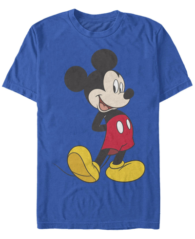 Fifth Sun Men's Traditional Mickey Short Sleeve Crew T-shirt In Royal