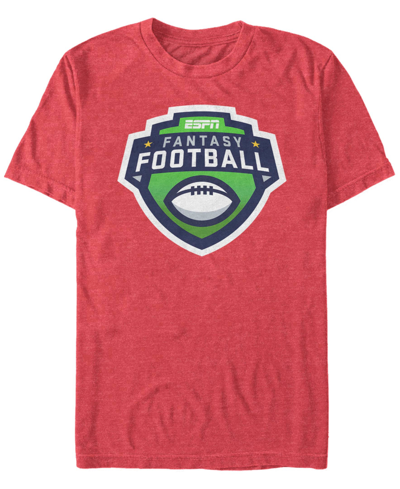 Fifth Sun Men's Fantasy Football Short Sleeve Crew T-shirt In Red Heather