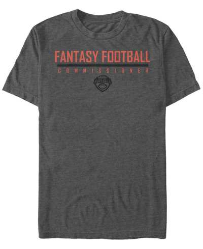 Fifth Sun Men's Fantasy Commissioner Short Sleeve Crew T-shirt In Charcoal Heather