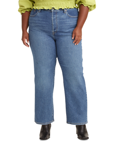 Levi's Trendy Plus Ribcage Straight Ankle Jeans In Summer Slide