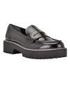 Calvin Klein Suzie 2 Womens Patent Lug Sole Penny Loafers In Black