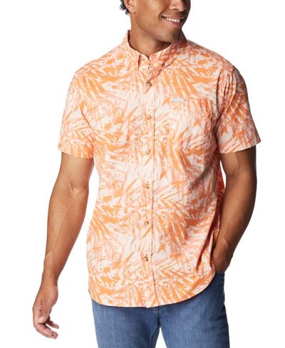 Columbia Men's Rapid Rivers Printed Short Sleeve Shirt In Desert Orange D