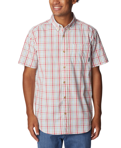 Columbia Men's Rapid Rivers Short Sleeve Shirt In Sunset Red Mult