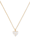 Kate Spade Gold-tone Birthstone Heart Pendant Necklace, 16" + 3" Extender In White